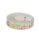 Floral Single-sided Printed Polyester Grosgrain Ribbons SRIB-A011-16mm-240875-2