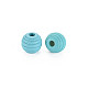 Painted Natural Wood Beehive Beads WOOD-Q040-019B-A01-4