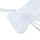 オーガンジー バッグ ジュエリー収納ポーチ  結婚式の好意パーティー メッシュ巾着ギフト バッグ  ホワイト  7x5cm OP-YW0001-01A-02-4