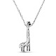 Collar con colgante de jirafa de plata de ley chapada en rodio con bonito diseño de Shegrace JN239A-1