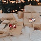 8шт 8 стиля рождественской выпечки расписные латунные подвески-колокольчики KKB-SZ0001-01-3