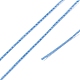 ラウンドワックスポリエステル糸ストリング  マイクロマクラメコード  ツイストコード  革縫い用  ブルー  0.55mm  約131.23ヤード（120m）/ロール YC-D004-02C-036-3