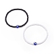 Set di braccialetti elasticizzati con perline acriliche da 2 pz e 2 colori a lume di lampwork per le donne BJEW-JB08610-1