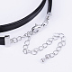 PU Leather Cord Choker Necklaces NJEW-H477-17P-4