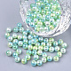 Perles en plastique imitation perles arc-en-abs OACR-Q174-12mm-03-1