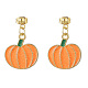 Halloween Theme Alloy Enamel Dangle Stud Earrings EJEW-JE05247-3