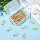 Beebeecraft 1 Box 50Pcs French Earring Hooks Stainless Steel Leverback Earring Findings with Pendant Bails Golden Earring Supplies for Jewelry Making STAS-BBC0001-52G-7