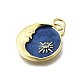 Латунные микро проложить кубического циркония подвески KK-V010-06G-01-2