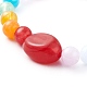Round Imitation Gemstone Acrylic Beads Stretch Bracelet for Kids BJEW-JB06500-6