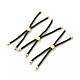 Наполовину готовые браслеты-слайдеры из скрученной миланской веревки FIND-G032-01G-17-1