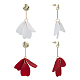 ANATTASOUL 2 Pairs 2 Colors Acrylic Flower Petal Dangle Stud Earrings EJEW-AN0001-32-3