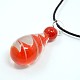 Cat & Drop & Ananas Handmade Lampwork Necklaces and Earrings Jewelry Sets SJEW-X0012-3