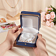 Ahandmaker scatola braccialetto in pelle interno in velluto braccialetto confezione regalo custodia per gioielli organizzatore vetrina gioielli per proposta di fidanzamento matrimonio regalo di compleanno LBOX-WH0004-01-5
