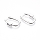 Brass Micro Pave Clear Cubic Zirconia Huggie Hoop Earring EJEW-T046-15P-NF-4