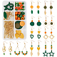 Kits de fabrication de boucles d'oreilles pendantes en bois de bricolage sunnyclue DIY-SC0016-77-1