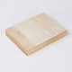 木製のアクセサリープレゼンテーション箱  フェイクスエードと  2のコンパートメント  長方形  桃パフ  20x15x3.5cm ODIS-E013-02A-2