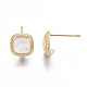 Brass Stud Earring Findings KK-S356-060-NF-3