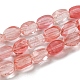 Chapelets de perles en verre de quartz de cerise G-M420-H07-03-1