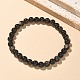 Bracciali in perle di ossidiana naturale lucentezza dorata&nbsp;BJEW-K212-A-020-6