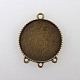 Alloy Chandelier Components Connector Cabochon Bezel Settings X-TIBE-M016-09AB-NF-1