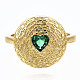 Brass Micro Pave Cubic Zirconia Cuff Rings RJEW-S045-071-NR-3