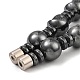 Round & Dise Synthetic Non-Magnetic Hematite Beaded Necklaces for Women Men NJEW-E097-05-3