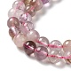 Hilos de perlas de cuarzo rutilado púrpura natural G-M427-A01-01-4
