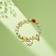 Colorful Alloy Enamel Cute Charms Bracelet BJEW-JB08661-04-2