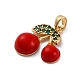 Латунные микро проложить кубического циркония подвески KK-V009-15G-02-2