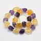 Rough Raw Natural Amethyst and Citrine Beads Strands G-K202-22B-2