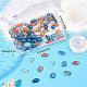 Sunnyclue 1 boîte de 5 couleurs de perles en verre de poisson DIY-SC0020-12A-7
