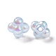 Placage uv perles acryliques irisées arc-en-ciel OACR-C010-13B-2