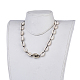 Verstellbare Halsketten aus Kaurimuschel Perlen NJEW-JN02278-02-5
