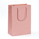 Kraftpapiersäcke, Geschenk-Taschen, Einkaufstüten, Hochzeitstaschen, Rechteck mit Griffen, rosa, 28x20x10 cm