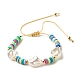 Bracelet en perles tressées imitation perle pour fille femme BJEW-JB07156-1