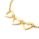 Bracelet à breloques en alliage coeur émail pour la saint valentin BJEW-JB06656-04-4