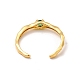 Открытое кольцо-манжета с кубическим цирконием и бриллиантами RJEW-A015-01G-3