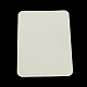 厚紙の耳スタッドディスプレイカード  単語ステンレス鋼の長方形  ホワイト  70x50x0.5mm  穴：6mm X-CDIS-R030-06-2