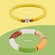 10pcs 10 bracelets extensibles perlés heishi en argile polymère faits à la main avec coeur BJEW-SW00036-04-2