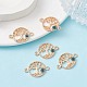 Alloy Connector Charms with Steel Blue Enamel FIND-YW0003-54-5