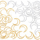 Hobbiesay 40pcs 2 colores anillos de unión de latón KK-HY0001-26-1