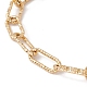 Placage ionique (ip) 304 bracelet de chaînes de trombone en acier inoxydable pour femme BJEW-H541-07G-2