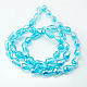 Electroplate Glass Beads Strands EGLA-D015-12x8mm-22