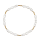 Bracciale elasticizzato con perline di semi di vetro e finte perle QS5138-01-1
