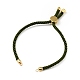 Наполовину готовые браслеты-слайдеры из скрученной миланской веревки FIND-G032-01G-17-2