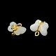 Light Gold Tone Alloy with Glass Charms PALLOY-Q457-01G-01-3