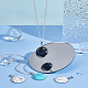 Unicraftale 12 pièces 3 couleurs pendentif turquoise dôme de 31mm pendentifs de collier turquoise teints demi-ronds avec pendentif de 8x3mm pour la fabrication de bijoux de collier à faire soi-même STAS-UN0039-61-2