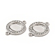 Alloy Cabochon Connector Settings with Crystal Rhinestone FIND-H039-03P-2
