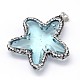 Étoiles de mer pendentifs en strass de verre X-GLAA-N0019-06D-2