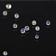Ab color plateado del arte del clavo 3d decoración de mini cuentas de vidrio de diy MRMJ-X0027-01-2